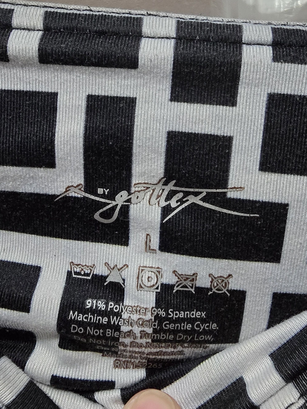 Black & White Geometric A-Line Tennis Skirt - Picture 7 of 8